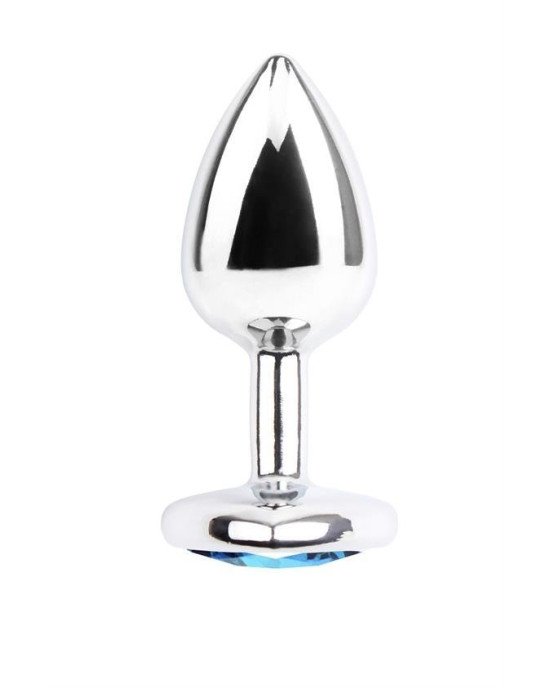 Анальна пробка - Hi-Basic Heart Gem Anal Plug Silver