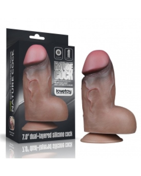 Фалоімітатор - Dual-Layered Silicone Cock 7 Фалоімітатор - Dual-Layered Silicone Cock 7
