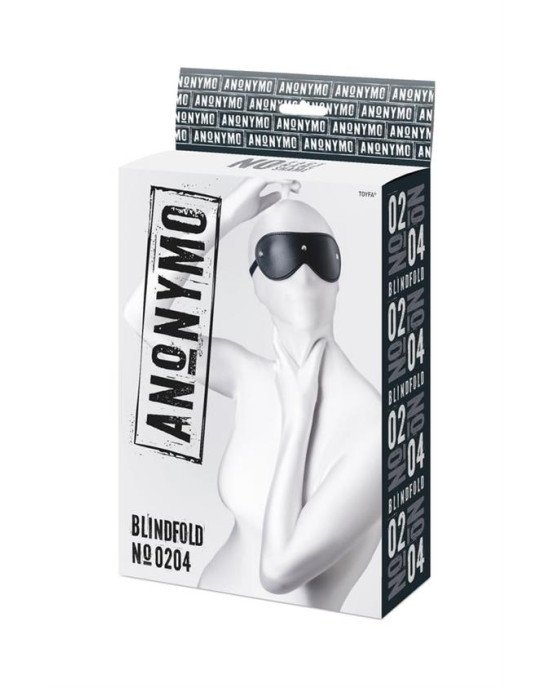 Маска Anonymo, PU шкіра, чорна, 24 см Маска Anonymo, PU шкіра, чорна, 24 см