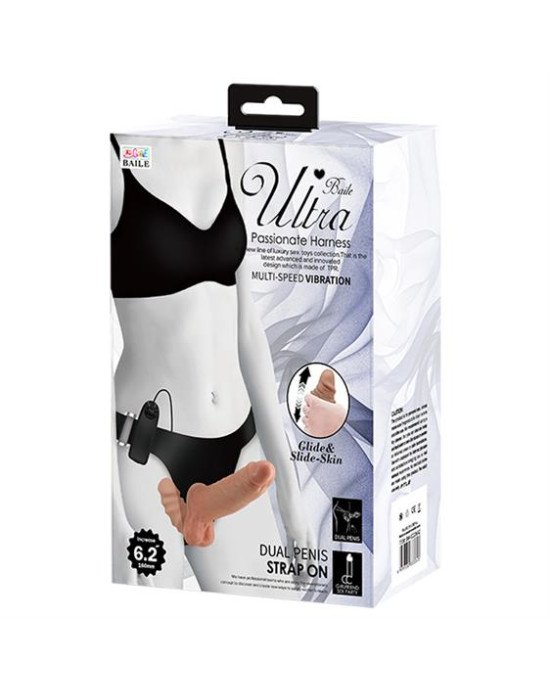 Страпон - Ultra Vibrating Dual Penis Strap On 6.2 Страпон - Ultra Vibrating Dual Penis Strap On 6.2
