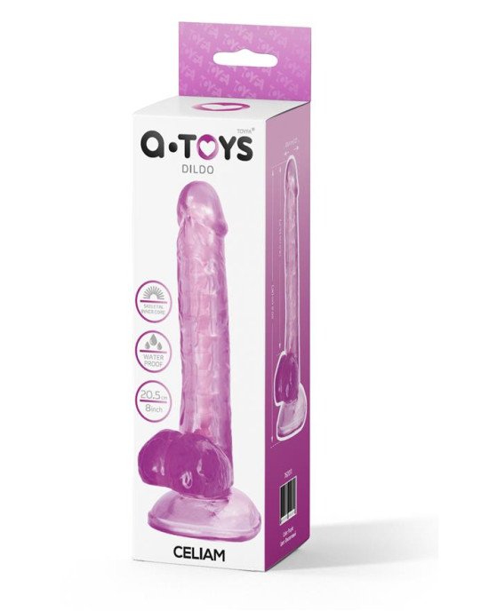 Фалоімітатор - Realistic dildo A-Toys by TOYFA Celiam, TPE, purple, 20.5 cm Фалоімітатор - Realistic dildo A-Toys by TOYFA Celiam, TPE, purple, 20.5 cm