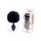 Анальна пробка - Jewellery Silicon Plug  Bunny Tail Black