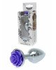 Анальна пробка - Jewellery Silver Rose Plug Purple