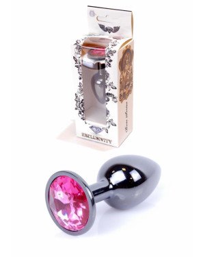 Анальна пробка - Jewellery Dark Silver Plug Pink