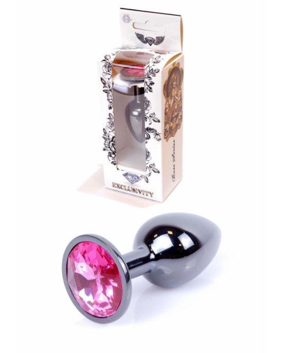 Анальна пробка - Jewellery Dark Silver Plug Pink