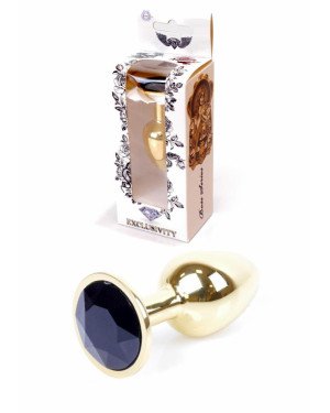 Анальна пробка - Jewellery Gold Plug Black