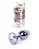 Анальна пробка - Jewellery Dark Silver Plug Clear Анальна пробка - Jewellery Dark Silver Plug Clear