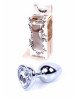 Анальна пробка - Jewellery Silver Heart Plug Clear