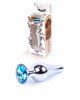 Анальна пробка - Jewellery Silver Long Plug Light Blue Анальна пробка - Jewellery Silver Long Plug Light Blue