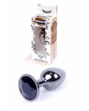 Анальна пробка - Jewellery Dark Silver Plug Black