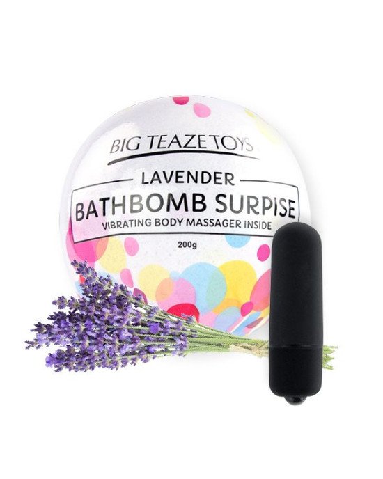 Вібропуля в бомбочці для ванн - Big Teaze Toys Bath Bomb Surprise with Vibrating Body Massager Laven Вібропуля в бомбочці для ванн - Big Teaze Toys Bath Bomb Surprise with Vibrating Body Massager Laven