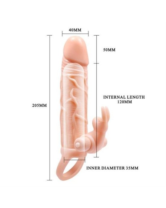 Насадка на член - Pretty Love Brave Man Vibro Extension Vibrating Penis Sleeve Flesh Насадка на член - Pretty Love Brave Man Vibro Extension Vibrating Penis Sleeve Flesh
