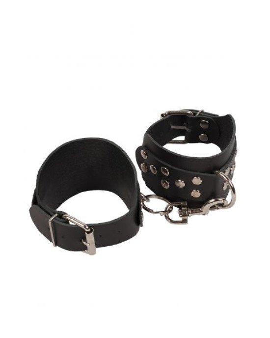 Кайдани на щиколотки Leather Leg Cuffs, Black Кайдани на щиколотки Leather Leg Cuffs, Black