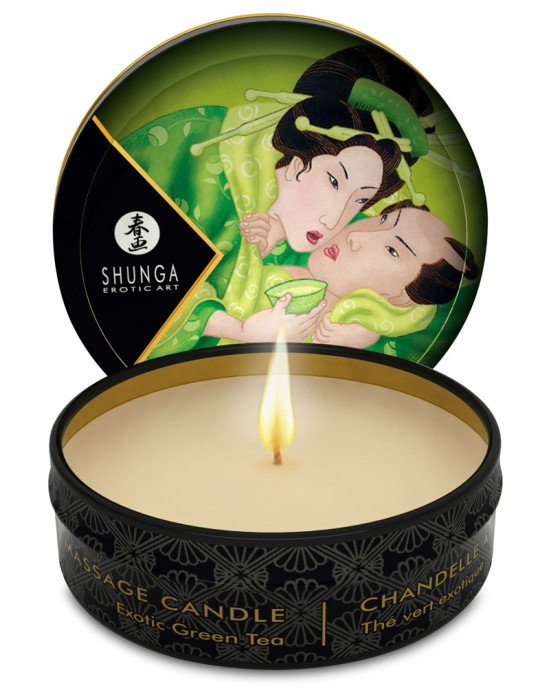 Масажна свічка - Shunga Mini Candle Green Tea, 30 мл Масажна свічка - Shunga Mini Candle Green Tea, 30 мл