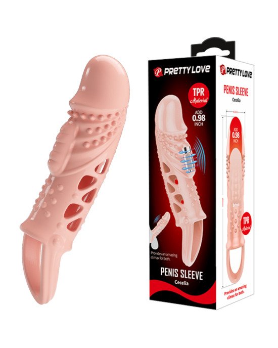 Насадка на член - Pretty Love Cecelia Vibrating Penis Sleeve Flesh Насадка на член - Pretty Love Cecelia Vibrating Penis Sleeve Flesh