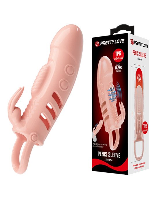 Насадка на член - Pretty Love Sloane Vibrating Penis Sleeve Flesh Насадка на член - Pretty Love Sloane Vibrating Penis Sleeve Flesh
