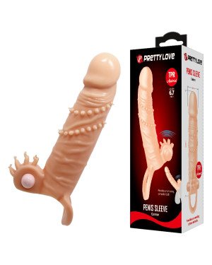 Насадка на член - Pretty Love Connor Vibrating Penis Sleeve Flesh