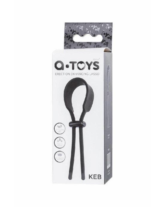 Ерекційна петля - A-Toys Erection enhancing lasso Keb , black, silicone, 14cm