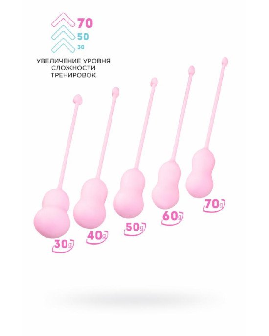 Набір вагінальних кульок Flovetta By Toyfa Tulips, силікон, рожевий, 5,3 см Набір вагінальних кульок Flovetta By Toyfa Tulips, силікон, рожевий, 5,3 см