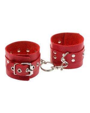 Наручники Leather Rastraints Hand Cuffs, Red