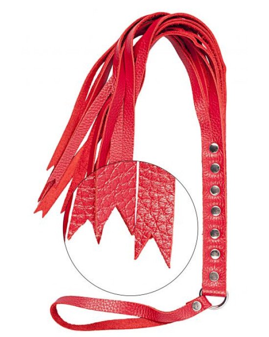 Флогер S&M Fancy Leather Floger, Red Флогер S&M Fancy Leather Floger, Red