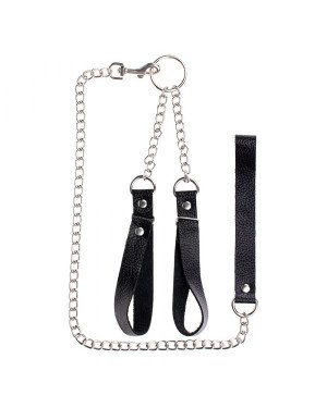 Наручники з повідцем Gentle Hold, Black