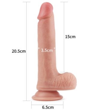 Фалоімітатор - Dual-Layered Silicone Cock 8 Фалоімітатор - Dual-Layered Silicone Cock 8