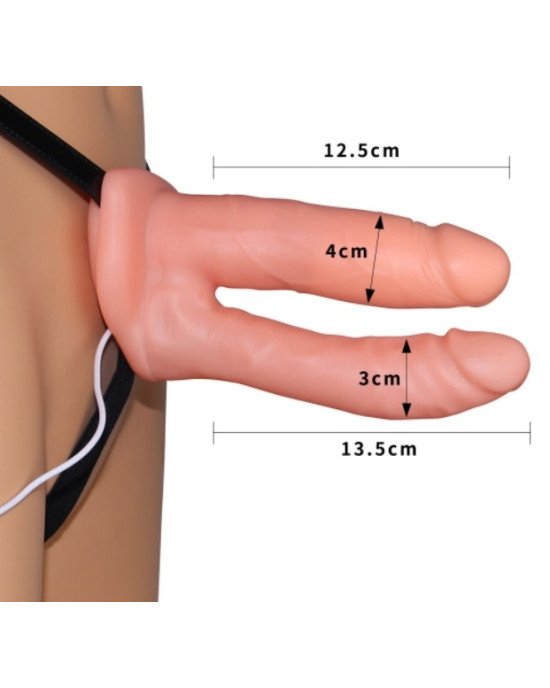 Страпон порожнистий для подвійного проникнення - Vibrating Unisex Hollow Double Penetration 6 Страпон порожнистий для подвійного проникнення - Vibrating Unisex Hollow Double Penetration 6