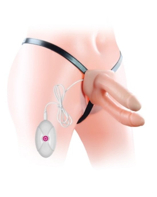 Страпон порожнистий для подвійного проникнення - Vibrating Unisex Hollow Double Penetration 6 Страпон порожнистий для подвійного проникнення - Vibrating Unisex Hollow Double Penetration 6