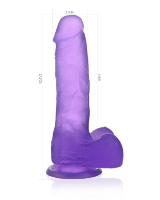 Фалоімітатор з мошонкою - Jelly Studs Crystal Dildo Medium 7 Фалоімітатор з мошонкою - Jelly Studs Crystal Dildo Medium 7