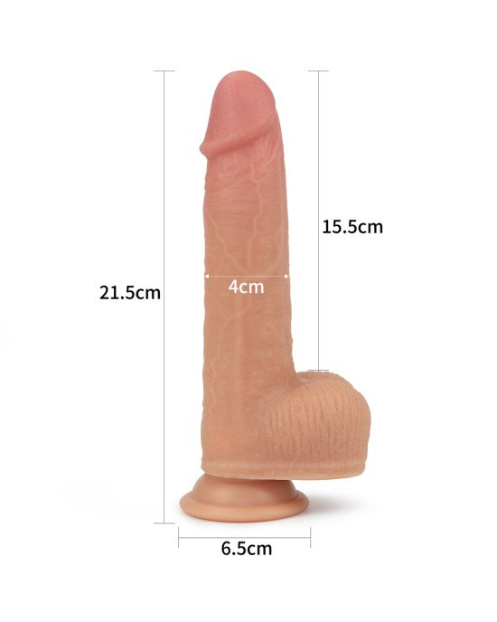 Вібратор - Dual-Layered Silicone Rotating Cock With Vibration Anthony 8.5
