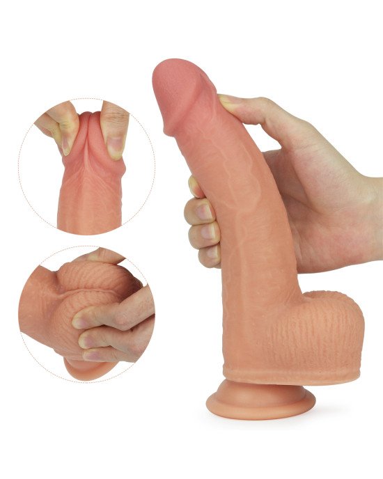 Вібратор - Dual-Layered Silicone Rotating Cock With Vibration Anthony 8.5