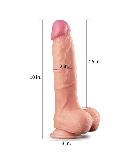 Фалоімітатор - Dual-Layered Silicone Cock 10 Фалоімітатор - Dual-Layered Silicone Cock 10