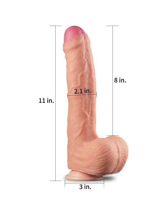 Фалоімітатор - Dual-Layered Silicone Cock 11 Фалоімітатор - Dual-Layered Silicone Cock 11