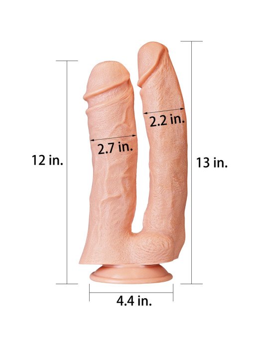 Фалоімітатор - King-Sized Realistic Mega Double Dildo 12 Фалоімітатор - King-Sized Realistic Mega Double Dildo 12