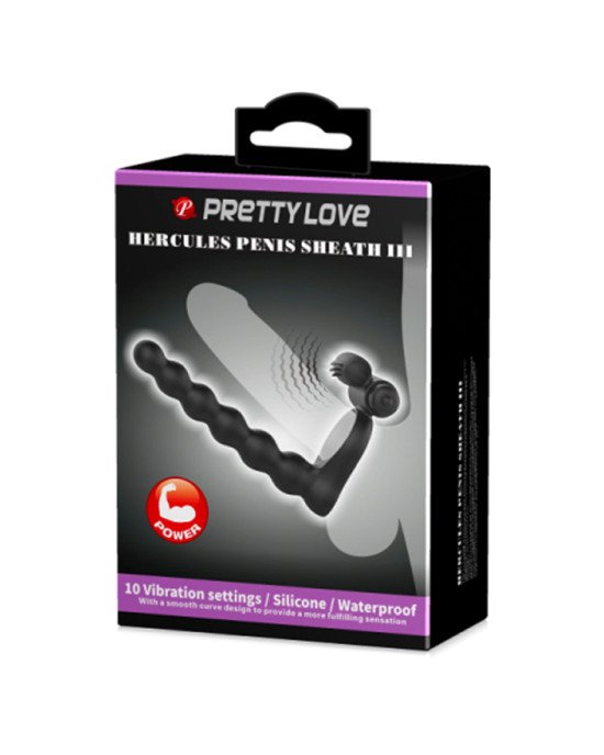 Насадка на член - Pretty Love Hercules Vibro Penis Sheath III Black Насадка на член - Pretty Love Hercules Vibro Penis Sheath III Black