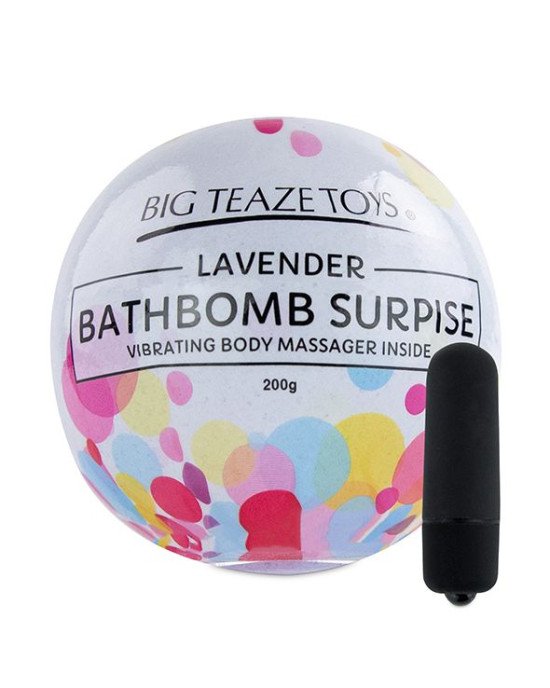 Вібропуля в бомбочці для ванн - Big Teaze Toys Bath Bomb Surprise with Vibrating Body Massager Laven Вібропуля в бомбочці для ванн - Big Teaze Toys Bath Bomb Surprise with Vibrating Body Massager Laven