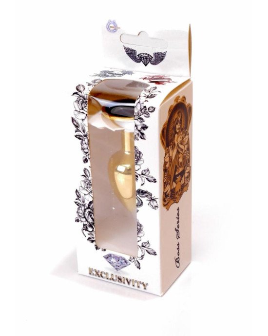 Анальна пробка - Jewellery Gold Plug Black