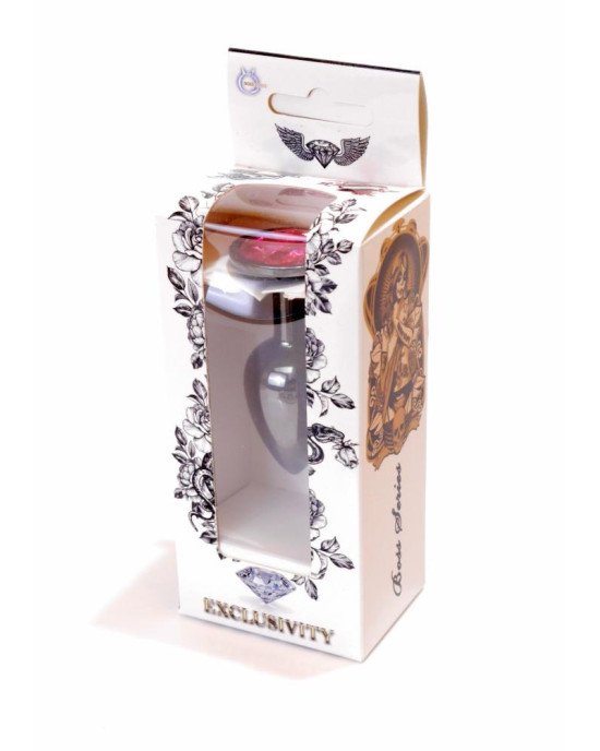 Анальна пробка - Jewellery Dark Silver Plug Pink