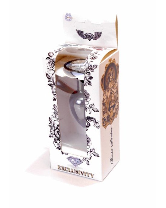 Анальна пробка - Jewellery Dark Silver Plug Clear Анальна пробка - Jewellery Dark Silver Plug Clear