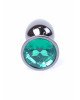 Анальна пробка - Jewellery Dark Silver Plug Green