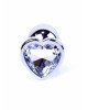 Анальна пробка - Jewellery Silver Heart Plug Clear