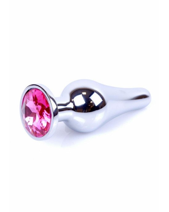 Анальна пробка - Jewellery Silver Long Plug Pink Анальна пробка - Jewellery Silver Long Plug Pink