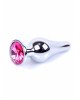 Анальна пробка - Jewellery Silver Long Plug Pink Анальна пробка - Jewellery Silver Long Plug Pink