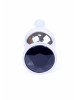 Анальна пробка - Jewellery Silver Long Plug Black