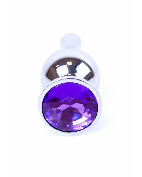 Анальна пробка - Jewellery Silver Long Plug Purple Анальна пробка - Jewellery Silver Long Plug Purple