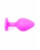 Анальна пробка - Pink Silicon Plug Medium Light Blue Diamond Анальна пробка - Pink Silicon Plug Medium Light Blue Diamond