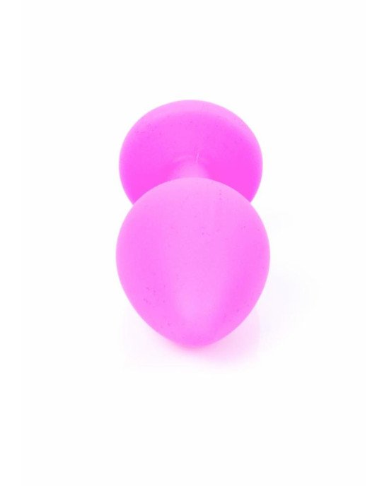 Анальна пробка - Pink Silicon Plug Medium Light Blue Diamond Анальна пробка - Pink Silicon Plug Medium Light Blue Diamond