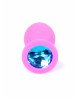 Анальна пробка - Pink Silicon Plug Medium Light Blue Diamond Анальна пробка - Pink Silicon Plug Medium Light Blue Diamond