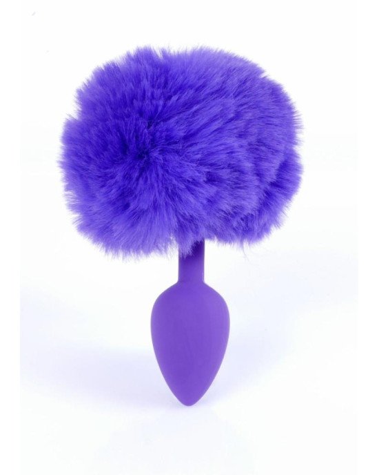 Анальна пробка - Jewellery Silicon Plug Bunny Tail Purple Анальна пробка - Jewellery Silicon Plug Bunny Tail Purple